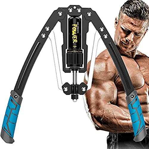 OBALY Entrenador de Brazos - Ajustable 22-440lbs Fuerza hidráulica/Expansor de Pecho casero/Entrenamiento Muscular de Hombros Equipo de Fitness/Ejercicio de fortalecimiento de Brazos…