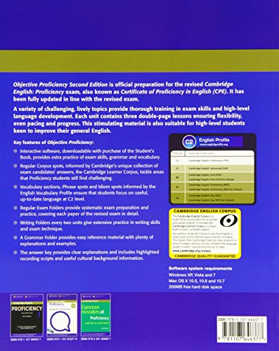 Objective Proficiency Student's Book with Answers with Downloadable Software 2nd Edition - 9781107646377 (CAMBRIDGE)