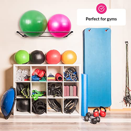 ODOXIA Soporte De Pared para Pelotas De Ejercicio | Colgador De Pelotas | para Pelotas De Yoga, Pelotas De Fitness | Soporte Pelotas Pilates Pared | Soporte Balon Futbol | Soporte Balon de Pilates