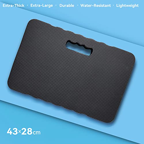 Ohuhu Almohadilla para Rodillas, para Jardinería, Bañar a tu Bebé, Limpiar el Suelo y Rezar - Colchoneta para Rodilla para Jardín, Hacer Ejercicio y Practicar Yoga - 43 x 28 x 4 cm Negro