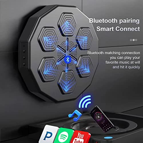 OKCELL Música Boxing Machine Music Electronic Boxing Wall Target with 6 Lights and Bluetooth Sensor, Boxing Training Devices with Boxing Gloves for Adults for Home Ejercicios