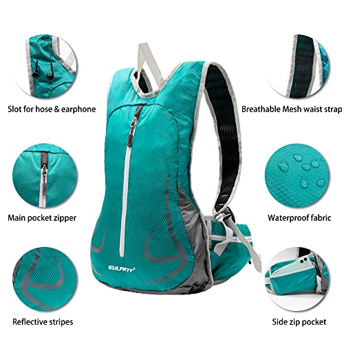 ONTYZZ Mochilas Ciclismo 15l Bicicleta Montaña Mochila Trekking Impermeable Esquiar Mochila Enduro Mochila Montaña Pequeña Mochila para Correr con Reflejos Mochilas de Snowboarding Turquesa