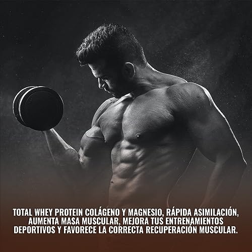 OPTIMAL LIFE Whey Protein Chocolate - Proteina whey pura - Proteina en polvo - Aumenta masa muscular - Colageno + Magnesio - Tonifica y mejora tus entrenamientos