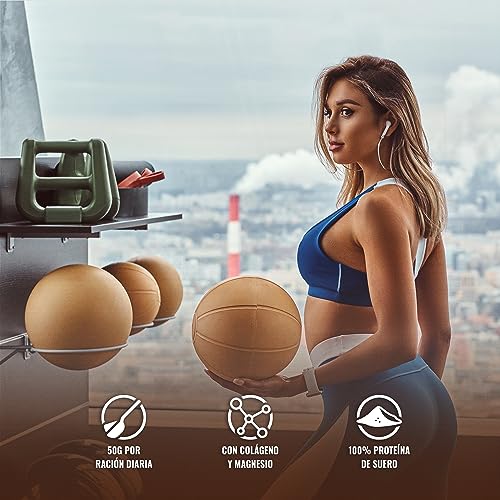 OPTIMAL LIFE Whey Protein Chocolate - Proteina whey pura - Proteina en polvo - Aumenta masa muscular - Colageno + Magnesio - Tonifica y mejora tus entrenamientos