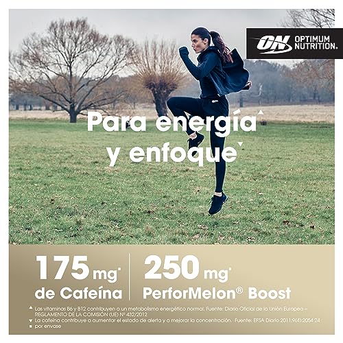 Optimum Nutrition Gold Standard Impulso de Energía Pre Entrenamiento, Complemento Alimenticio Listo para Beber con Beta Alanina, Cafeína, PerforMelon Boost, Sabor Lima Limón, Paquete de 12, 12 x 60 ml