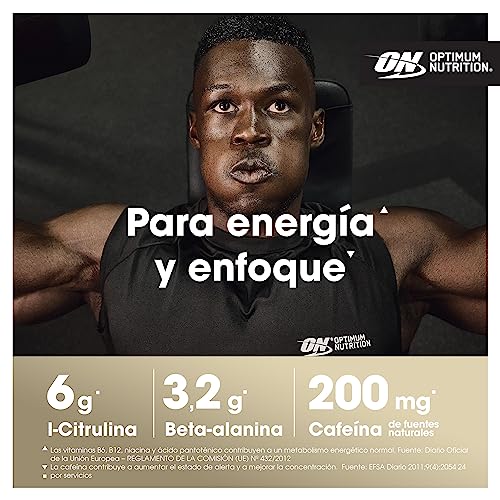 Optimum Nutrition Gold Standard Polvo Avanzado Pre Entrenamiento, Energy Booster con L-Citrulina, Beta Alanina, Cafeína y Vitaminas B12 y B6, Sabor Tropical, 20 Porciones, 420 g