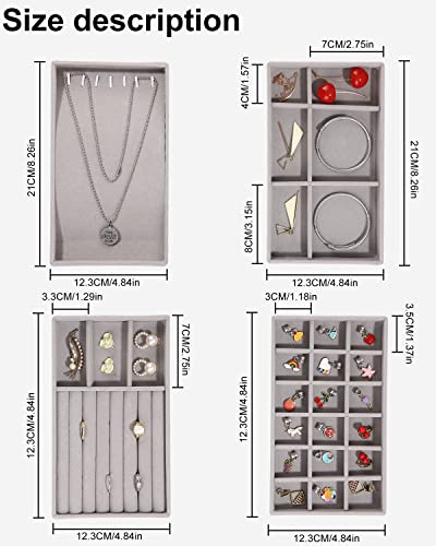 Organizador Joyas Cajones,Organizador De Joyas Para Cajones,Bandeja Joyas Organizador,Organizador De Joyas,Bandeja Joyas,Organizadores Joyas Para Cajones,Para Guardar y Exhibir Aretes, Collares