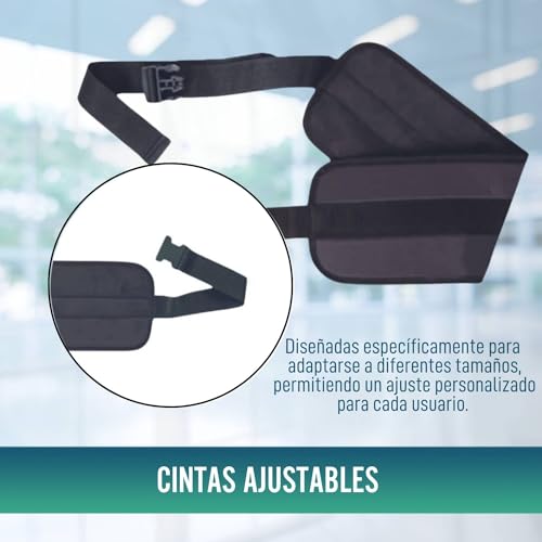 OrtoPrime Cinturón Abdominal de Seguridad Confort para Silla de Ruedas o Silla Geriátrica - Alta Protección Anti-Caídas (Talla Universal Ajustable)