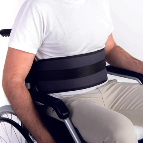 OrtoPrime Cinturón Abdominal de Seguridad Confort para Silla de Ruedas o Silla Geriátrica - Alta Protección Anti-Caídas (Talla Universal Ajustable)