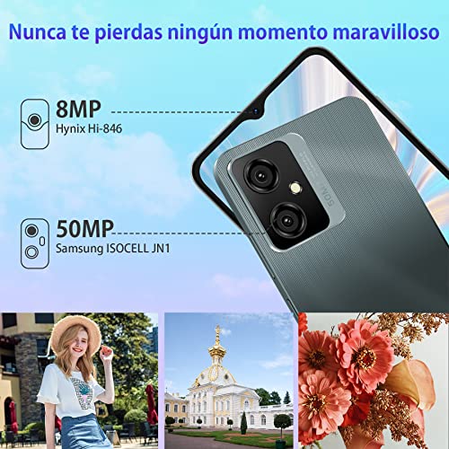 OSCAL C70 Telefono Moviles, 12GB RAM 128GB ROM, Android 12 Moviles, 6.56'' Pantalla HD+ 90Hz Smartphone, 5180mAh Batería, Huella Digital/OTG/Face ID/4G Dual SIM Telefono