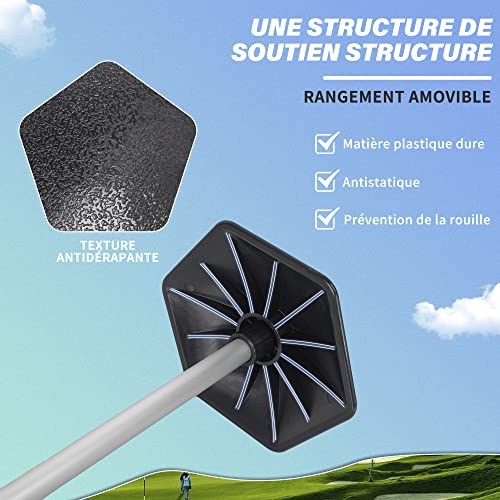 OUUTMEE Barra de apoyo para bolsas de golf, barra de soporte de aluminio para golf, hexagonal, resistente al impacto, cubierta de viaje flexible para golf, club de golf, soporte de viaje, barra de