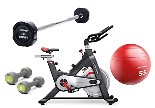 Pack Bicicleta IC1+Mancuernas+Barbell+Stability ball