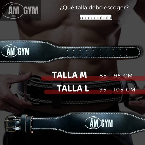 [Pack] Cinturón Lumbar Gimnasio Acolchado Ajustable + Straps Powerlifting + Shaker Proteína - Correas de Levantamiento de Pesas, Musculación, Fitness Gym I Am Gym (95, L)