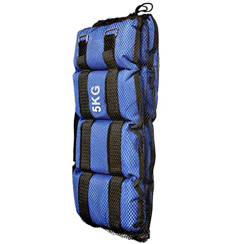 Pack de 2 pesas de 5 KGs (2,5 kgs CADA UNA). Para tobillos y/o muñecas, TAMAÑO: 40 x 16. Para correr, gimnasio, footing... Correas ajustables, transpirable. Máxima comodidad.