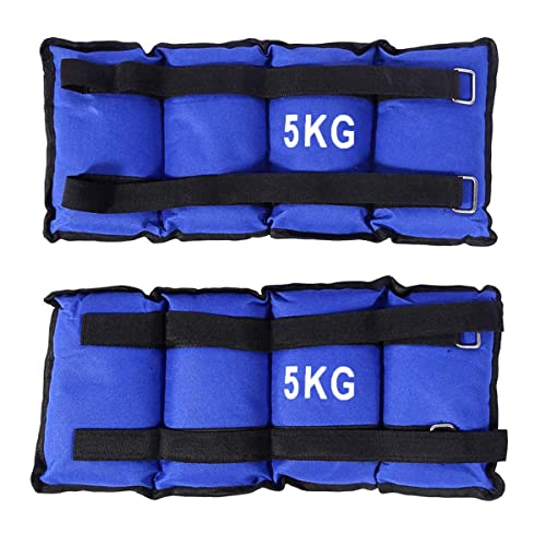 Pack de 2 pesas de 5 KGs (2,5 kgs CADA UNA). Para tobillos y/o muñecas, TAMAÑO: 40 x 16. Para correr, gimnasio, footing... Correas ajustables, transpirable. Máxima comodidad.