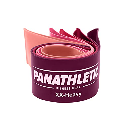 Panathletic Bandas Elasticas Fitness, Set de 5 Gomas – 5 Niveles de Resistencia, Guía de Ejercicios, eBook en Español y Bolsa – 5X Banda musculacion, Cintas para gluteos, Goma Elastica, Elasticos