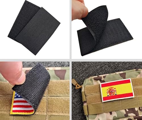 Parche Bandera España - 80 x 50 mm - Parche Bordado Velcro - Parche Mochila - Parche Ropa - Parche Chaleco - Parches Militares