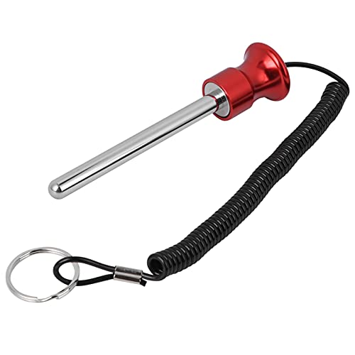 Pasador de Pila Peso, Pin Apilamiento Pesas Pasadors Pilas para Gimnasio Pasador Pila de Pesas con Cuerda Tracción Accesorios Repuesto Extensible Universal Ejercicio Ejercicios Oficina(Rojo)