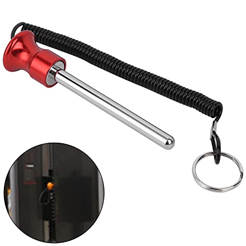 Pasador de Pila Peso, Pin Apilamiento Pesas Pasadors Pilas para Gimnasio Pasador Pila de Pesas con Cuerda Tracción Accesorios Repuesto Extensible Universal Ejercicio Ejercicios Oficina(Rojo)