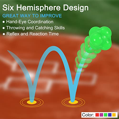 PATIKIL Rebote Reacción Pelotas, Coordinación Entrenamiento Pelota Agilidad Entrenador Silicona para Velocidad Reflejos, Verde