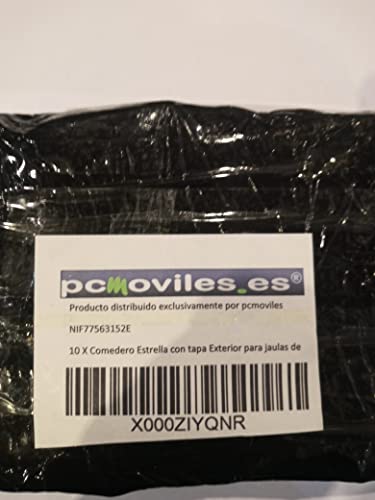 pcmoviles 10 X Comedero Estrella contapa Exterior para jaulas de pequeñas Aves