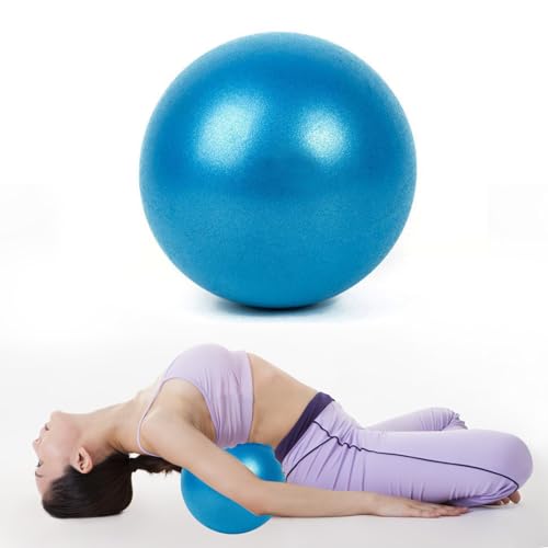 Pelota de Yoga, Mini Pelota de Pilates, Pelotas de Ejercicio Pequeñas, Pelota de Pilates de Yoga, con Pajita Inflable, para Pilates, Yoga, Entrenamiento Cuerpo Completo y Mejora del Equilibrio (25cm)