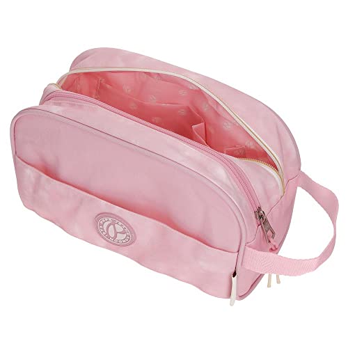 Pepe Jeans Holi Neceser Dos Compartimentos Adaptable Rosa 26x16x12 cms Poliéster