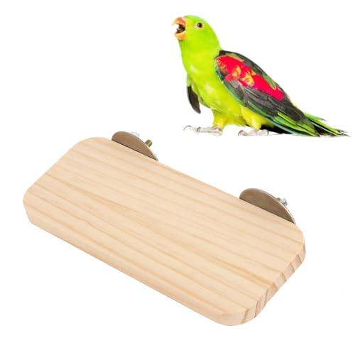 Perchas de Jaula de PáJaros para Loros, Plataforma Jaulas para Pajaros, Soporte de Perchas para Loros, Apto para Todo Tipo de Loros, Guacamayos, Cacatúas, Periquitos, etc. 1 Pieza (15 * 6.5 * 1cm)