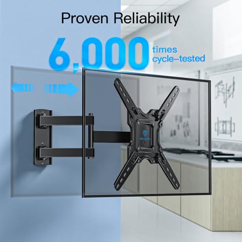 PERLESMITH Soporte TV Pared, Inclinación Orientable Fijación Extensible, Soporte Television Pared de 26 a 60 Pulgadas, LED LCD y Curvado, Capacidad Máxima de 35 kg, MAX VESA 400 x 400 mm