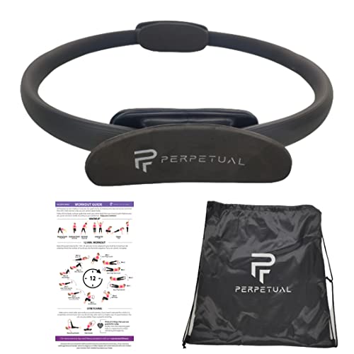 Perpetual® Aro de Pilates Tonificador Muscular - 5 Colores de Anillos Disponibles - Fitness y Yoga - Entrenamiento de Piernas, Glúteos, Abdominales y Suelo Pélvico - Gimnasio en Casa - Magic Circle