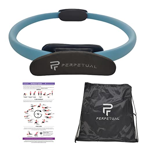 Perpetual® Aro de Pilates Tonificador Muscular - 5 Colores de Anillos Disponibles - Fitness y Yoga - Entrenamiento de Piernas, Glúteos, Abdominales y Suelo Pélvico - Gimnasio en Casa - Magic Circle