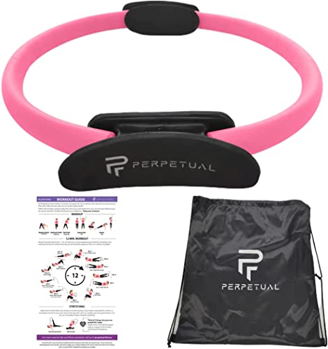 PERPETUAL® Aro de Pilates Tonificador Muscular - 5 Colores de Anillos Disponibles - Fitness y Yoga - Entrenamiento de Piernas, Glúteos, Abdominales y Suelo Pélvico - Gimnasio en Casa - Magic Circle