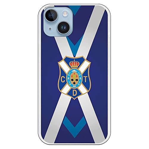 Personalaizer Funda Original Compatible con iPhone 14 Pluscon diseño de Club Deportivo Tenerife Escudo 2 Equipación