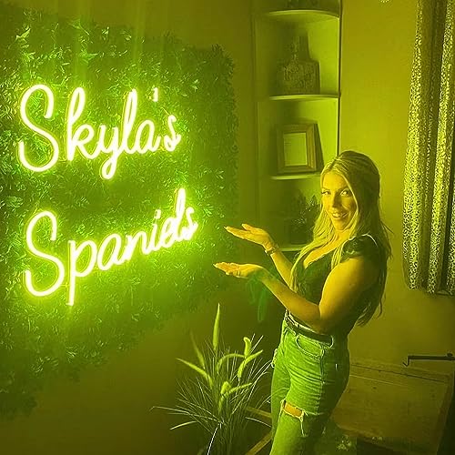 Personalizado letrero de neón luminoso LED para pared, Letrero de luces de neón grande personalizado para boda, Fiesta de cumpleaños, Bar, Cuarto, Decoración hogareña (40-145 cm, 1-3 líneas)