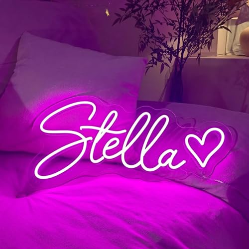 Personalizado letrero de neón luminoso LED para pared, Letrero de luces de neón grande personalizado para boda, Fiesta de cumpleaños, Bar, Cuarto, Decoración hogareña (40-145 cm, 1-3 líneas)