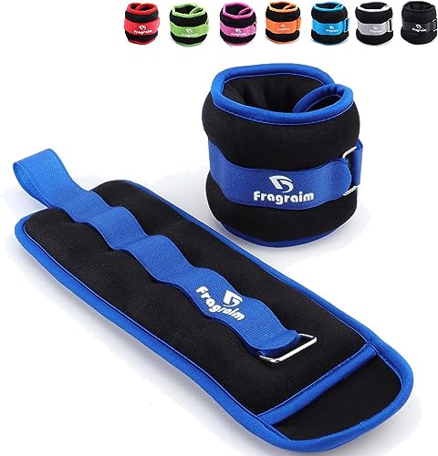 Pesas Para Tobillos, 4KG 1 Par de Pesas para Entrenamiento de Fuerza de Muñeca/Pierna/Brazo con Correa Ajustable para Correr, Gimnasia, Aeróbic, Fisioterapia