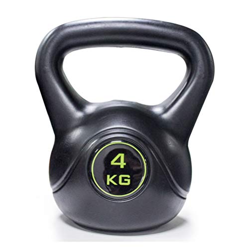 Pesas Rusas 4kg Negro Entrenamiento De La Fuerza De Pesas Rusas, En Cuclillas Pectorales del Entrenamiento Carga Mancuernas En Casa Gimnasio, Antideslizante Mute