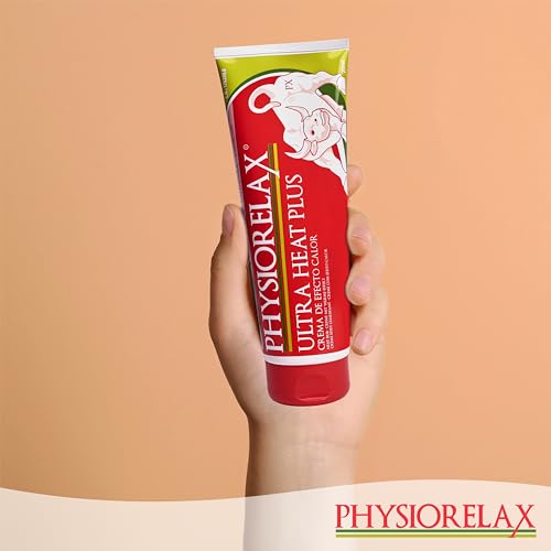 Physiorelax - Ultra Heat Plus, Crema Apta para Masaje, Efecto Calor, Para Esfuerzos Cotidianos y Antes del Ejercicio, Con Ingredientes de Origen Natural - 250 ml