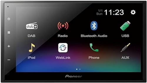 PIONEER DMH-A340DAB - Autorradio Multimedia 6,8”, Pantalla táctil, Bluetooth, Radio Digital Dab/Dab+, GEQ de 13 Bandas