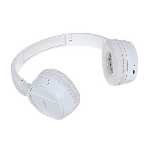 Pioneer SE-MJ553BT-W - Auriculares inalámbricos Bluetooth externos para smartphones Android, Windows y Apple, estéreo, con micrófono, 10 Hz a 22000 Hz, Blanco