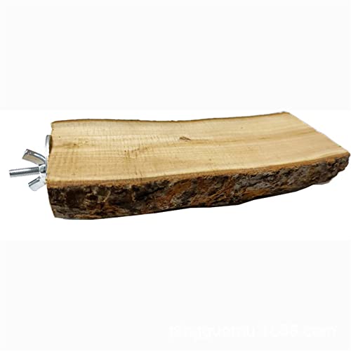 Plataforma De Percha De Pájaro De Madera De Manzana Natural, Accesorios De Jaula De Pájaros De Rama, Molienda De Garras, para Periquitos, Cacatúas, Conures, Pinzones, Tortolitos, Etc. (1 PC)