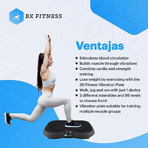 Plataforma Vibratoria Fitness 3D - BX Fitness (Negro)