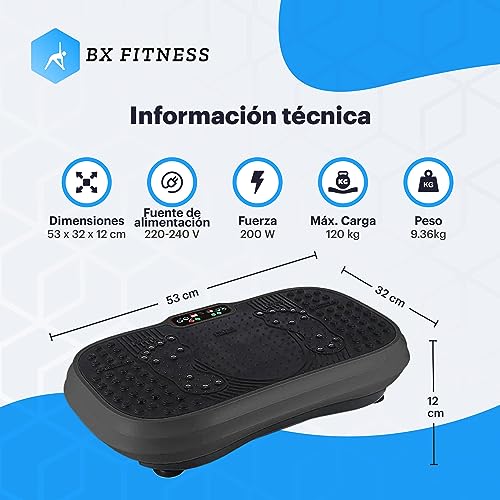 Plataforma Vibratoria Fitness 3D - BX Fitness (Negro)