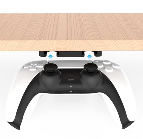 Playstation 5 - Soporte para mando bajo escritorio para PS5 y PS4 DualSense y DualShock 4, ordenado, almacenamiento seguro del controlador