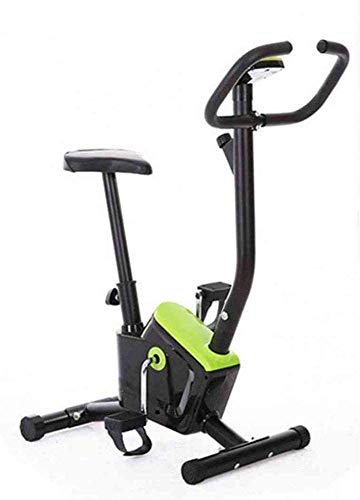 Plegable Bicicleta estática electromagnética, Equipos de Ejercicios Cerrados, Entrenador y Entrenador Vertical Fijo Plegable para Ejercicios en el hogar y el Ejercicio aeróbico,Green