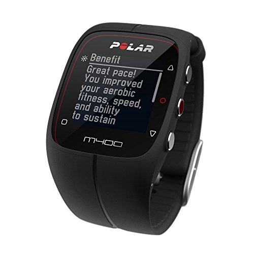 Polar M400 - Reloj de entrenamiento con GPS integrado y registro de actividad, color negro