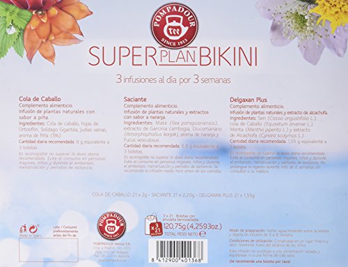 Pompadour Cofre Infusiones Súper Plan Bikini - 63 Bolsitas