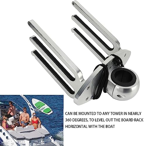 POSTEGE Wakeboard Tower Rack 6061 Aluminio Kneeboard Tow Wakeboard Gear Barco Kneeboard Rack Wakeboard Rack Aluminio Pulido Kneeboard Soporte de Torre de Wakeboard