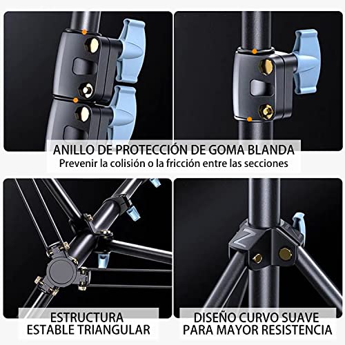 Potaeco Soporte de Fondo 2,8x3M Kit de Soporte Ajustable con 6 Pinzas de Resorte y 2 Bolsas de Arena para Estudios de Fotografía Fiesta y Boda