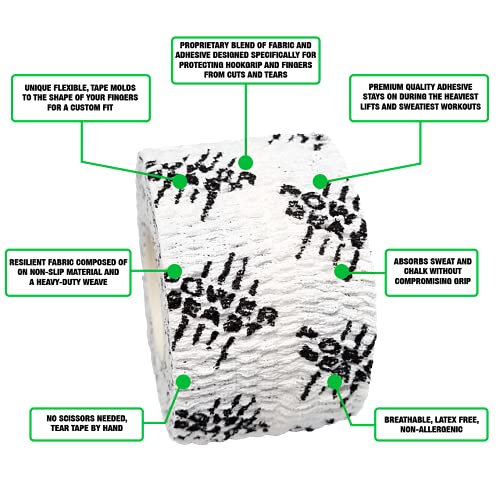 POWER BEAST 3X Tape Cross Training. Cinta Adhesiva Deportiva, 3 Rollos de Esparadrapo Deportivo, Venda y Vendaje Deportivo. para Cross-fit, Calistenia, Halterofilia, Levantamiento de Pesas.